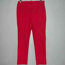 Chico&#39;s Red Coral Pull On Ankle Soft Stretch Pants size 1 / Small - $18.62