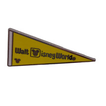 Disney Pin Yellow Pennant Flag  Hidden Mickey Walt Disney World 2012 - £3.13 GBP