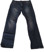 Bullhead Jeans Mens 34x32 (34x30) Blue Denim Pants Gravels Slim Distressed - £19.45 GBP