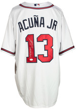 Ronald Acuna Jr. Signé Atlanta Braves Blanc Nike Baseball Jersey Nl Roy JSA - £294.26 GBP