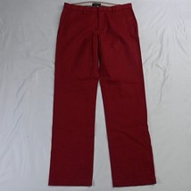 Banana Republic 33 x 34 Red Emerson Straight Fit Mens Chino Pants - £23.97 GBP