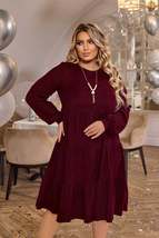 Dress made of velvet corduroy with ruffles - £54.57 GBP