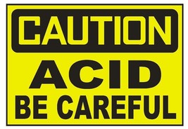 Caution Acid Be Careful Sticker Safety Decal Sign D693 - $1.95+