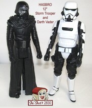 Hasbro Star Wars Darth Vader &amp; Storm Trooper Action Figures - used toys - £11.81 GBP