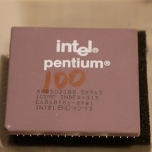 Intel Pentium 100MHz A80502100 SX963 CPU Processor Tested &amp; Working 01 - £14.69 GBP
