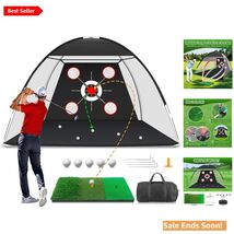 Compact Golf Net with Practice Mat (10x7FT) - Simplify Your Backyard Pra... - $108.85