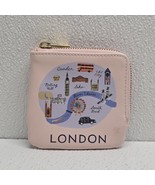 Rifle Paper Co. for Anthropologie London Pink Zip Coin Pouch 4&quot; Change P... - $632.86 MXN