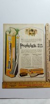 Antique 1919 Paper Advertising PROPHYLACTIC TOOTHBRUSH Penetrator Brush ... - £10.21 GBP