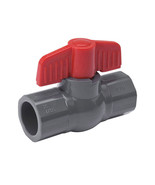 B &amp; K 107-608 PVC Schedule 80 Gray Ball Valve Solvent Weld, 2&quot; S x 2&quot; S - $38.18 CAD