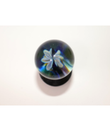 Unsigned Ocean Scene Flower Studio Art Glass Marble - $73.49