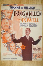 Vintage Sheet Music Thanks A Million Dick Powell Fred Allen Ann Dvorak 1935 - $10.88