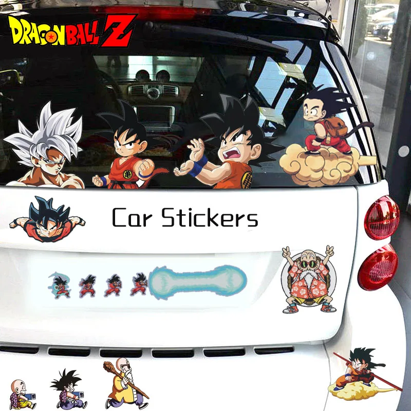 Dragon Ball Car Sticker Kawaii Anime Figure Son Goku Vegeta Saiyan Auto Window - £8.41 GBP+