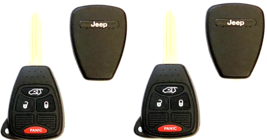 X2 Remote Head Key Shell For Jeep 4 Button OHT692427AA, OHT692713AA, KOBDT04A - £7.50 GBP