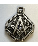 Vintage Silver Tone Masonic G Square &amp; Compass Charm - $19.75