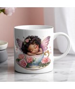 Sleeping Fairy Mug with Roses – Pink Teacup Ceramic Gift, 11oz or 15oz - €13,64 EUR+