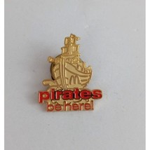 Vintage Pirates Be Here! Pirate Ship McDonalds Employee Lapel Hat Pin - $15.04