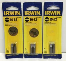 Irwin 3511152C 10-12   Slotted Insert Bits  2 pc Pack of 3 - £11.64 GBP