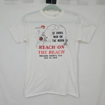 1979 Vintage T-Shirt Med 10 Year Anniversary Men on the Moon Brevard Cou... - $45.80