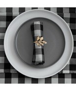 20&quot; x 20&quot; ~ Black &amp; White Check ~ Polyester ~ Stain Resistant ~ Fabric N... - €25,87 EUR