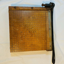 Vintage Ideal School Supply Co Ingento No 3 Hardwood Paper TRIMMER/CUTTER 10.5&quot; - £31.10 GBP