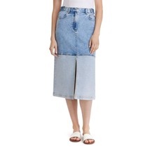 Habitual Midi Skirt With Contrast Hem Pacific - $66.00