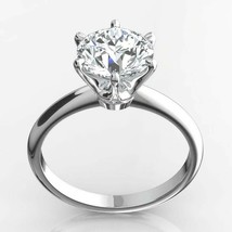 1 Karat D VVS1 Klarheit Moissanit Solitaire Verlobungsring Massiv Sterli... - £139.80 GBP