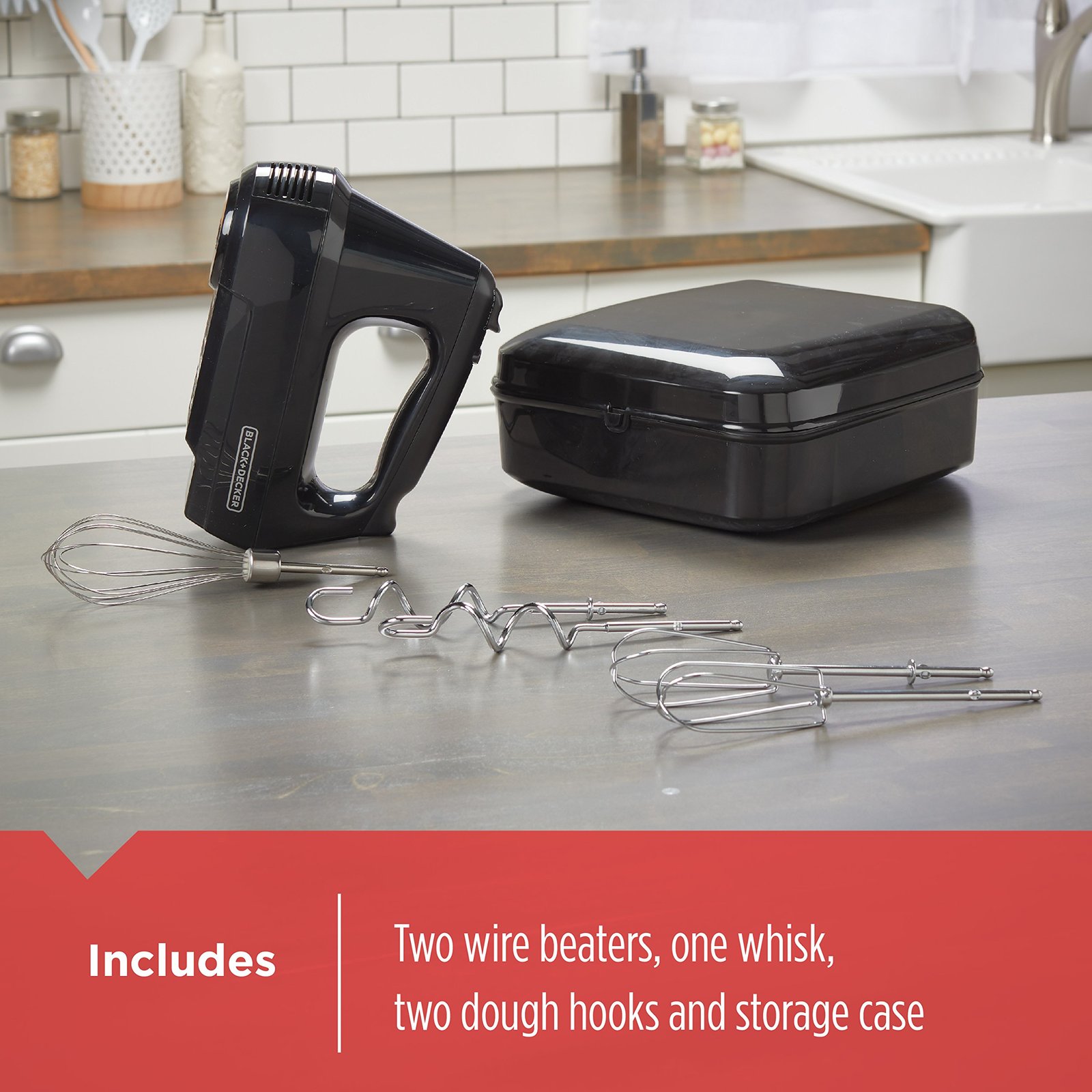 BLACK+DECKER MX3200B 6-Speed Hand Mixer with Turbo Boost, Black Item image 12