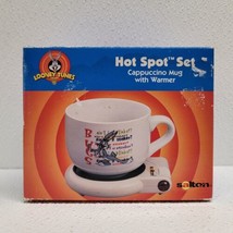 Vintage 1999 Looney Tunes Hot Spot Set Coffee Mug With Warmer Bugs Bunny - $29.60