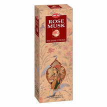 Hem Rose Musk Incense Sticks Hand Rolled Natural Fragrance AGARBATTI 120... - £14.70 GBP