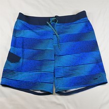 Nike 38 x 10&quot; Blue Stripe Board Surf Hybrid Shorts - £8.58 GBP