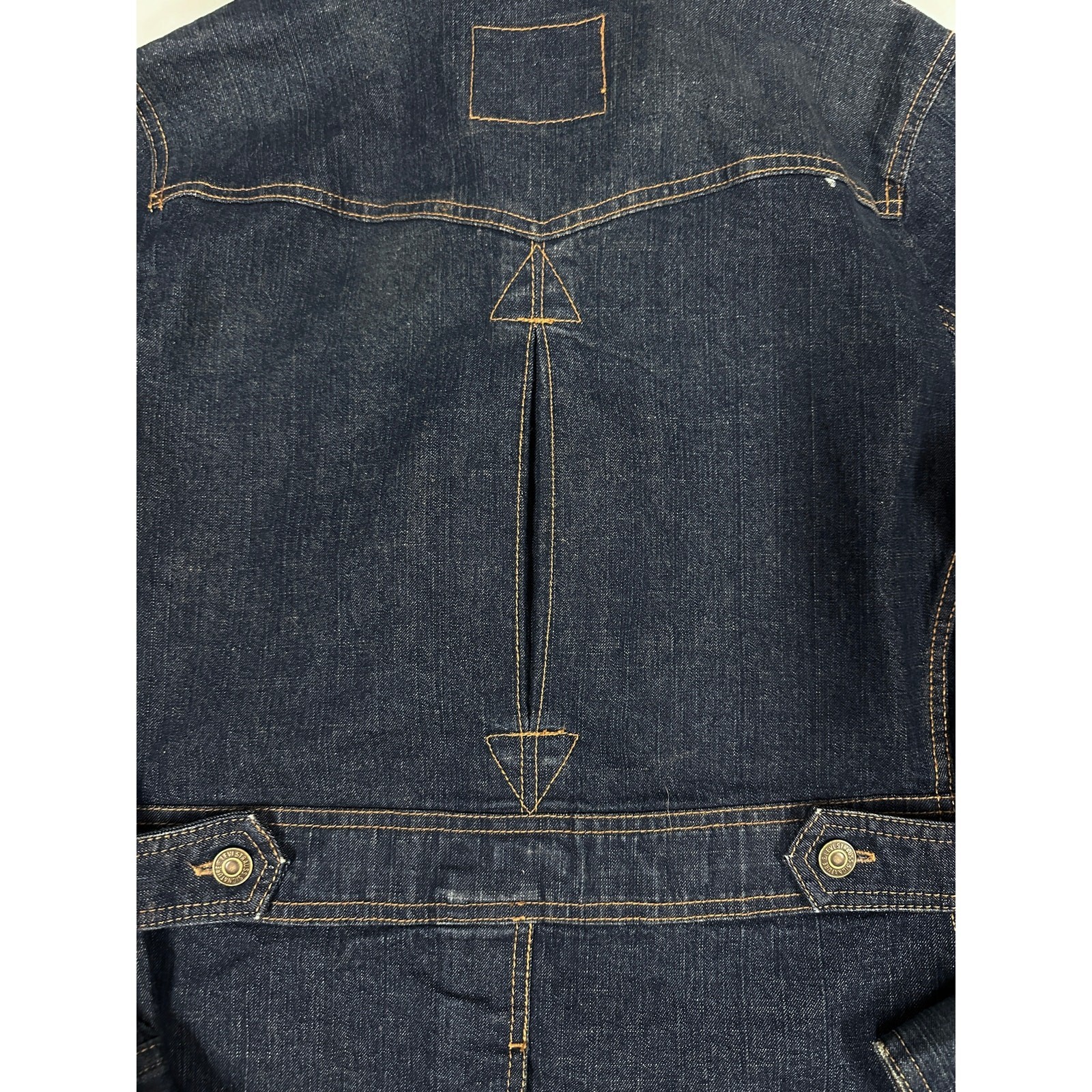 VTG Levi Strauss Denim Jacket 1940s Style Side Belts 4 Pocket Vented Back L Item image 8