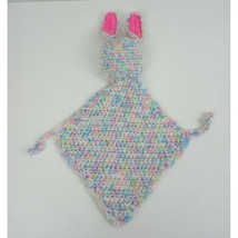 Bunny Lovey Blanket Baby Soother Muli-Color Bunny Crocheted - £15.49 GBP