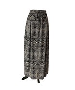 Metrowear Long Skirt Elastic Waist Sz M Geometric Modest Boho Straight Line - $25.90 CAD