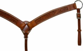 Western Saddle Horse Heavy Duty Hand Tooled Leather Breast Collar Roping... - £38.33 GBP