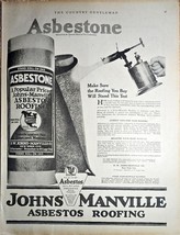 1919 ASBESTONE-Johns Manville Roofing-New York City-Stand Roll-Antique P... - $274.61 MXN