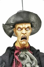 Halloween Hanging 36&quot; Creepy Man Scary  in Bowler Hat Haunted House Decor Prop - £24.01 GBP