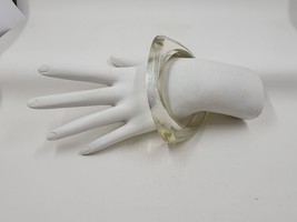 Lucien Piccard Triangular Silver Foil Resin Bangle Bracelet - $6.00
