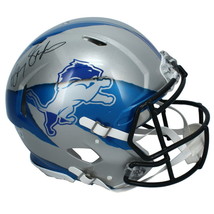 Barry Sanders Autographed Lions Custom ECC Painted Authentic Helmet Beckett - $2,995.00