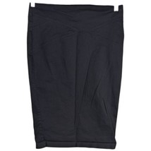 7th Avenue Black Stretch Back Split Pencil Skirt Long Womens Size 10 - $23.76