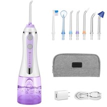 Cordless Water Dental Flosser for Teeth,5 Modes Portable Oral Irrigator (Purple) - £20.86 GBP