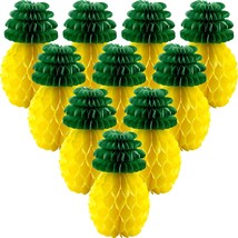 10 Pack 8 Inch Pineapple Honeycomb Centerpieces Pineapple Party Decoration Tissu - £19.61 GBP