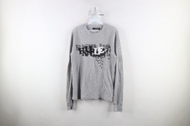 Vtg Hurley Mens M Distressed Spell Out Thermal Waffle Knit Long Sleeve T-Shirt - £27.22 GBP
