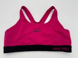 Nike Pro Racerback Sports Bra Bright Pink/Black Dri-Fit Wireless Womens ... - $14.62 Nike Pro Racerback Sports Bra Bright Pink/Black Dri-Fit Wireless Womens ... - $14.62