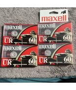 Lot of 4 Maxell Normal Bias UR 60 Minute Blank Cassette Tapes NEW Sealed - €12,88 EUR