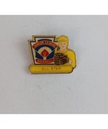 Vintage Junior League Baseball All Star Lapel Hat Pin - $155.85 MXN