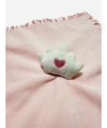 Baby Essentials Pink Crown Heart Lovey Rattle Security Blanket Satin - £5.44 GBP