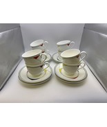 Set of 8 Villeroy &amp; Boch Bone China TRIO Cups &amp; Saucers - $224.69 CAD