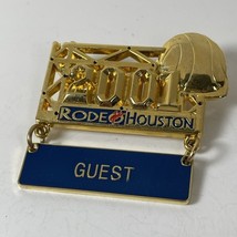 Houston Livestock Show And Rodeo Badge Pin Guest 2001 - $200.45 MXN