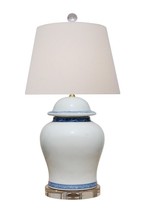 Modern Blue and White Porcelain Temple Jar Table Lamp 28&quot; - £258.39 GBP