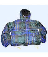 The North Face Printed 71 Sierra Down Short Jacket Green Plaid Retro Small - $129.00